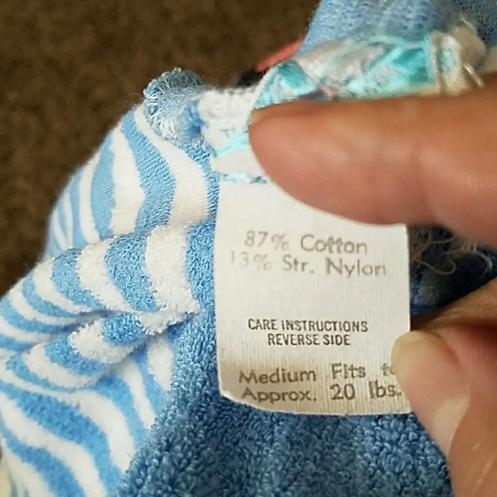 Baby Blue Terry Cloth Hooded Pullover Baby Size M Soft Cozy Hoodie